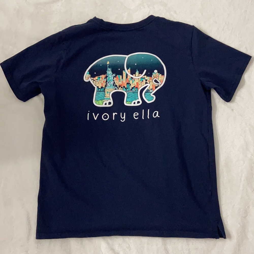 NWOT Navy Blue Ivory Ella T-Shirt | Womens Size Small